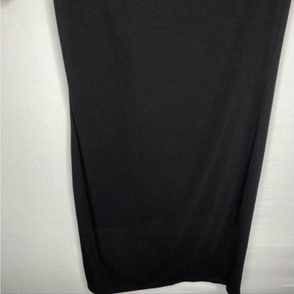 Forever 21 Black Off Shoulder Ribbed 3/4 Sleeves Dress Small - Picture 7 of 8